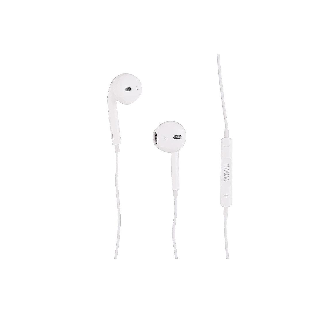WIWU EB101 Earphone 3.5mm Audio Jack Wired Earphone - White in Qatar WIWU EB101 Earphone 3.5mm Audio Jack Wired Earphone - White in Qatar